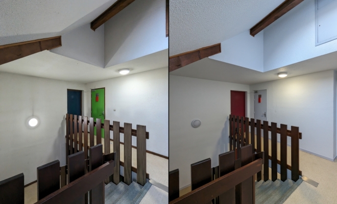 Rénovation en peinture d'une montée d'escalier à Cognin